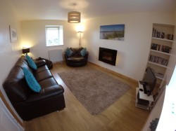 The lounge at Machair Cottage