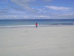 The beach 150 yards from the holiday cottage