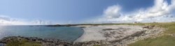 Wide-angle view of beach near our self catering cottage