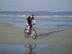 Scottish holidays spent cycling on the beach