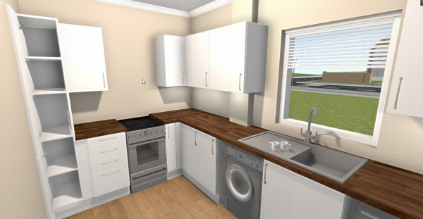 Machair Cottage - new kitchen visual 2014