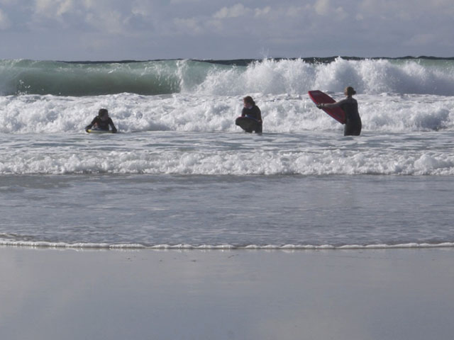 Catching the surf on Tiree