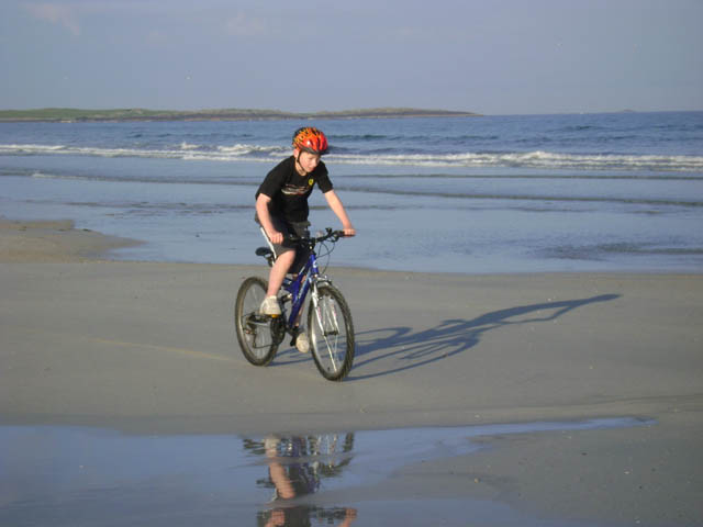 Scottish holidays spent cycling on the beach